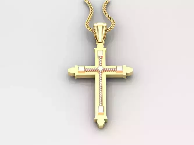 Jesu Cross Pendant 4CP080 3DM STL