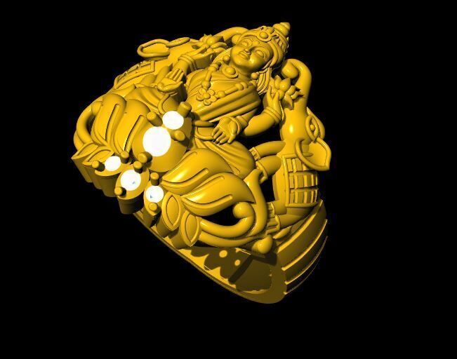laxmi ring 3dm file 3D print model_1