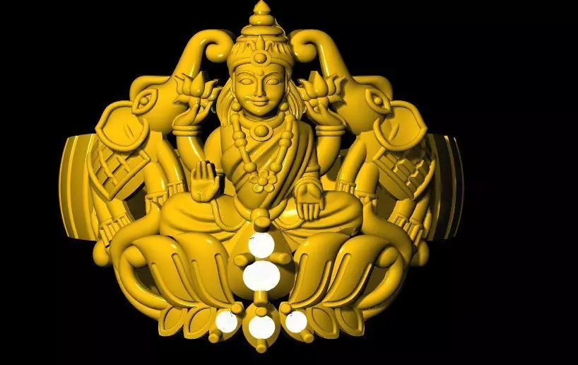 laxmi ring 3dm file 3D print model_0