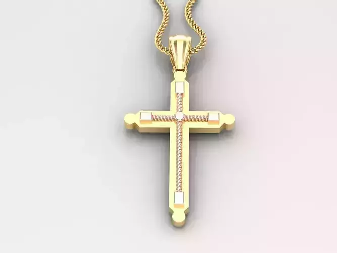Jesu Cross Pendant 4CP078 3DM STL