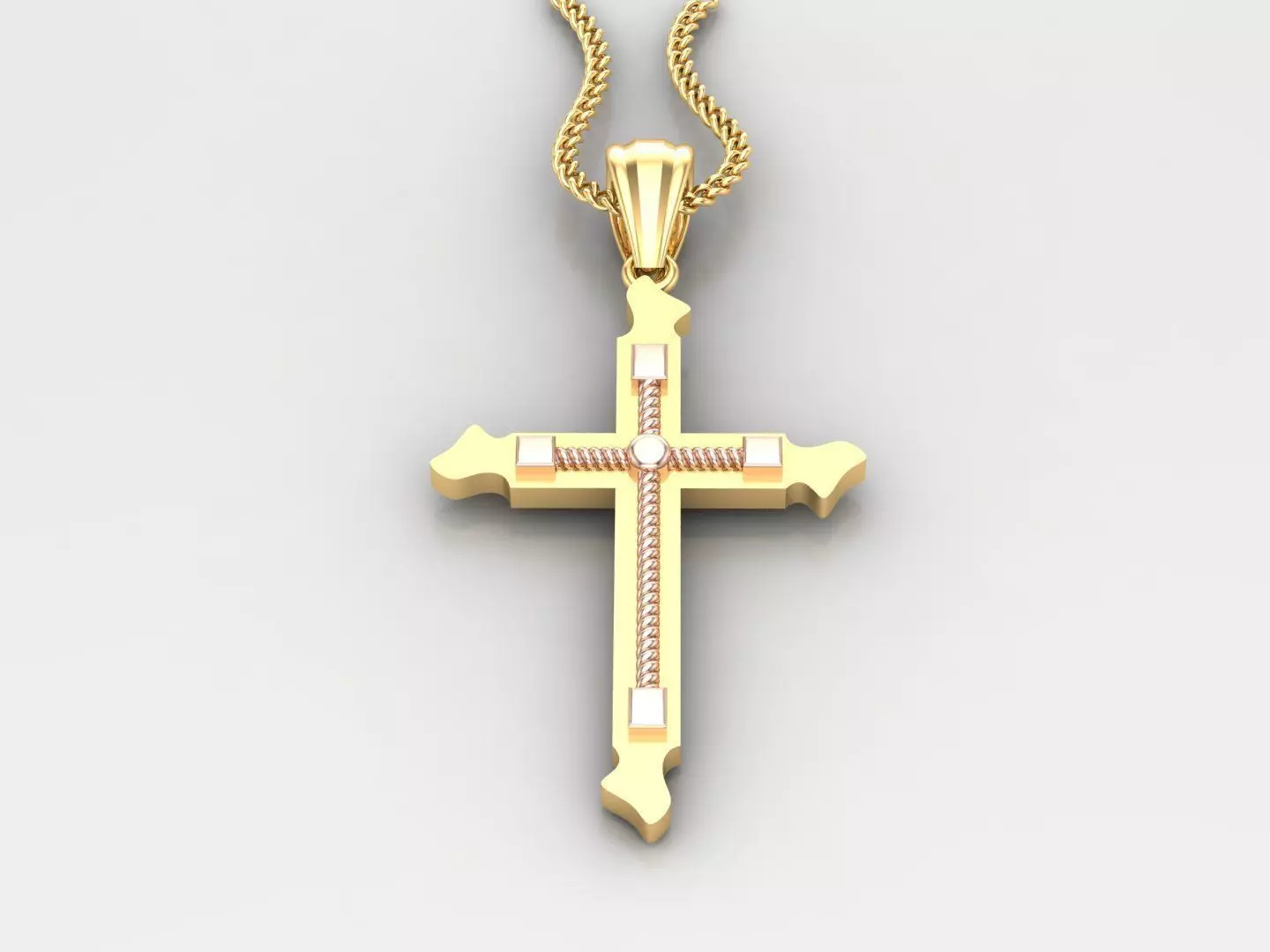 Jesu Cross Pendant 4CP077 3DM STL 3D print model_0