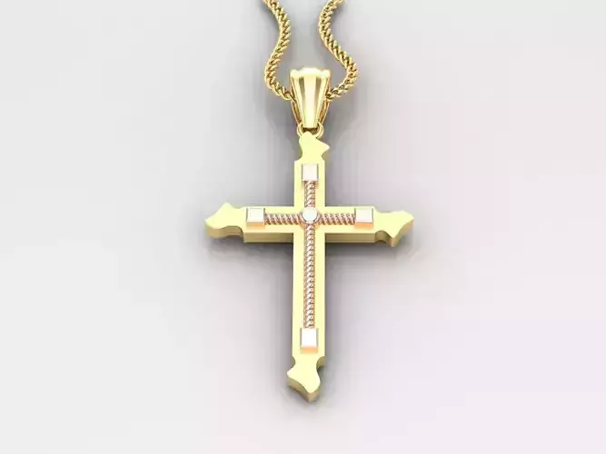 Jesu Cross Pendant 4CP077 3DM STL