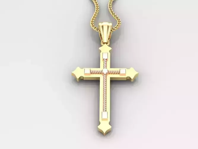 Jesu Cross Pendant 4CP073 3DM STL