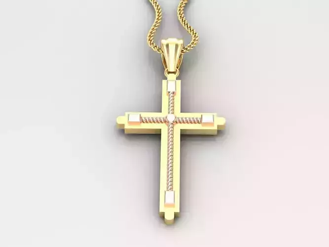 Jesu Cross Pendant 4CP072 3DM STL
