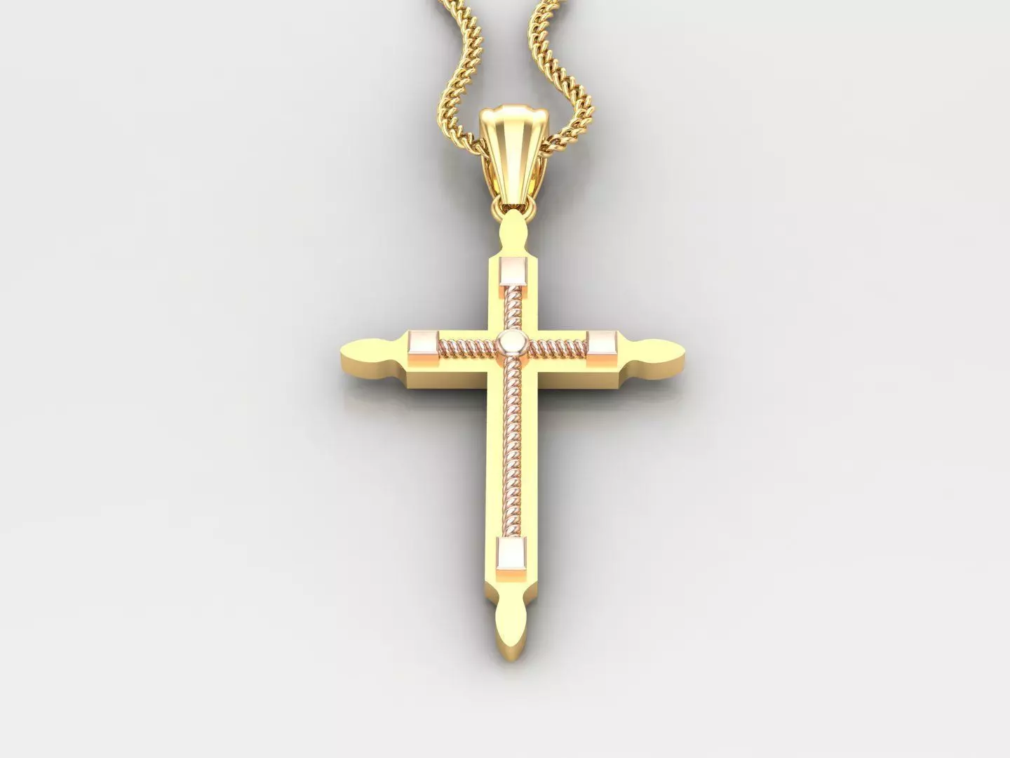 Jesu Cross Pendant 4CP071 3DM STL 3D print model_0