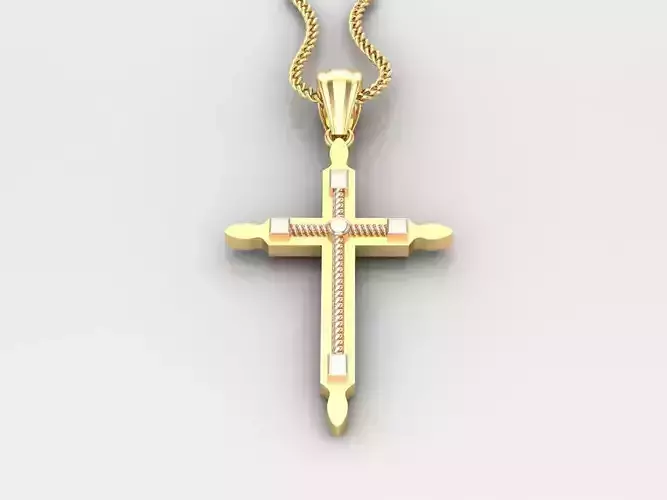 Jesu Cross Pendant 4CP071 3DM STL