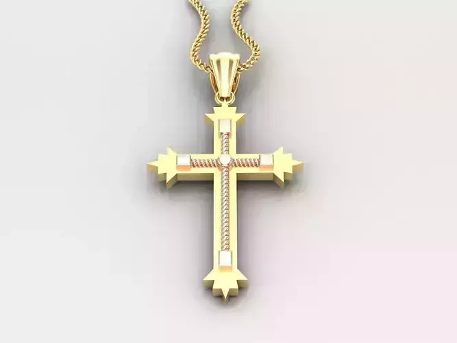 Jesu Cross Pendant 4CP070 3DM STL