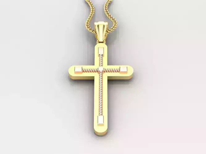 Jesu Cross Pendant 4CP069 3DM STL