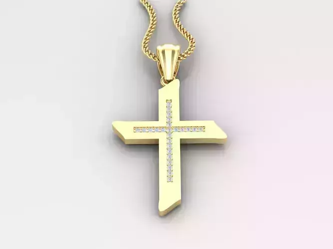 Jesu Cross Pendant 4CP068 3DM STL