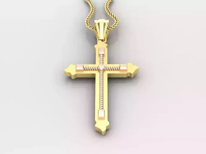 Jesu Cross Pendant 4CP067 3DM STL