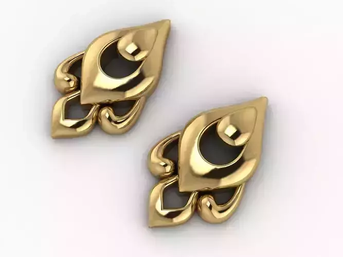 EARRING PEACOCK FEATHER