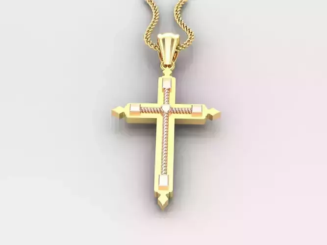 Jesu Cross Pendant 4CP065 3DM STL