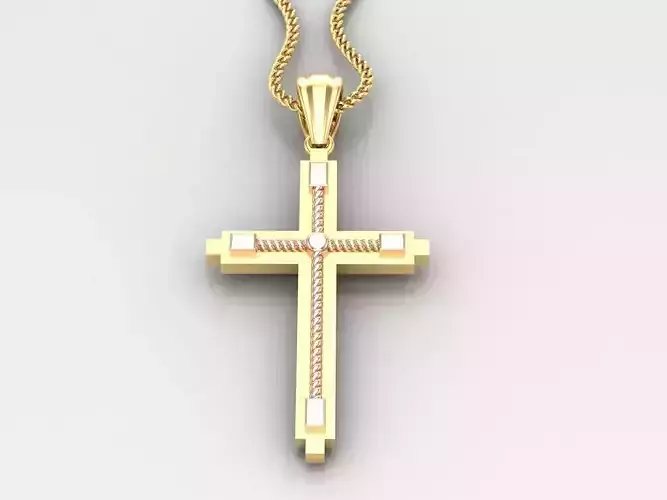 Jesu Cross Pendant 4CP064 3DM STL