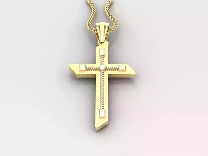 Jesu Cross Pendant 4CP063 3DM STL
