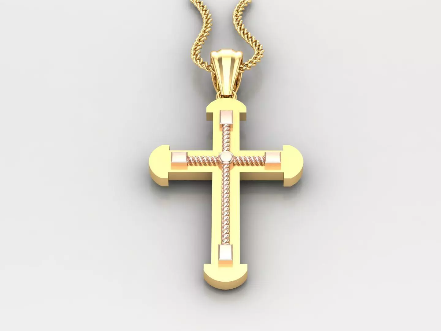 Jesu Cross Pendant 4CP062 3DM STL 3D print model_0