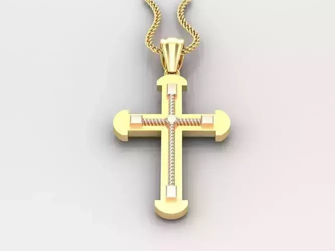 Jesu Cross Pendant 4CP062 3DM STL