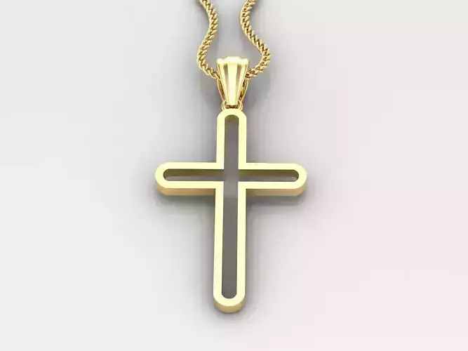 Jesu Cross Pendant 4CP061 3DM STL