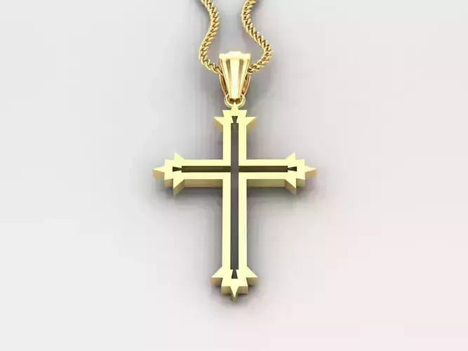 Jesu Cross Pendant 4CP060 3DM STL