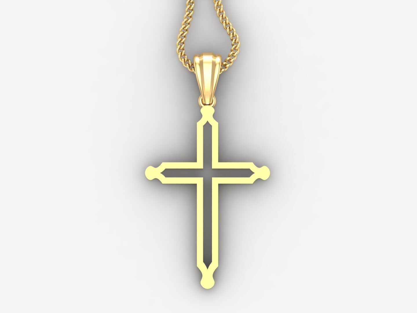 Jesu Cross Pendant 4CP059 3DM STL 3D print model_4