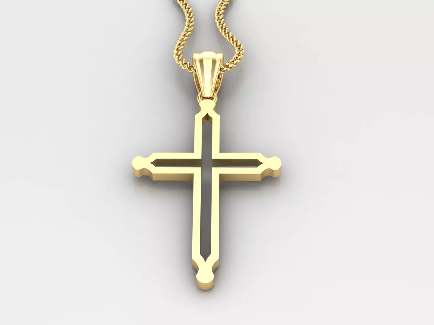 Jesu Cross Pendant 4CP059 3DM STL 3D print model_0