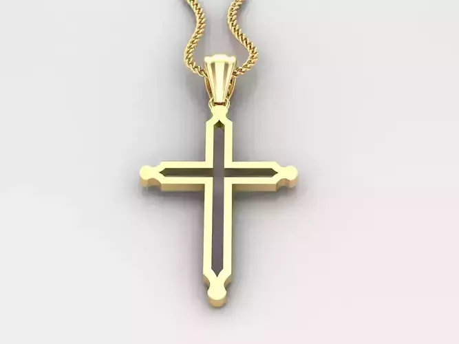Jesu Cross Pendant 4CP059 3DM STL