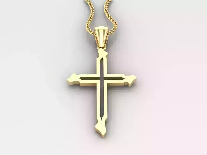 Jesu Cross Pendant 4CP056 3DM STL