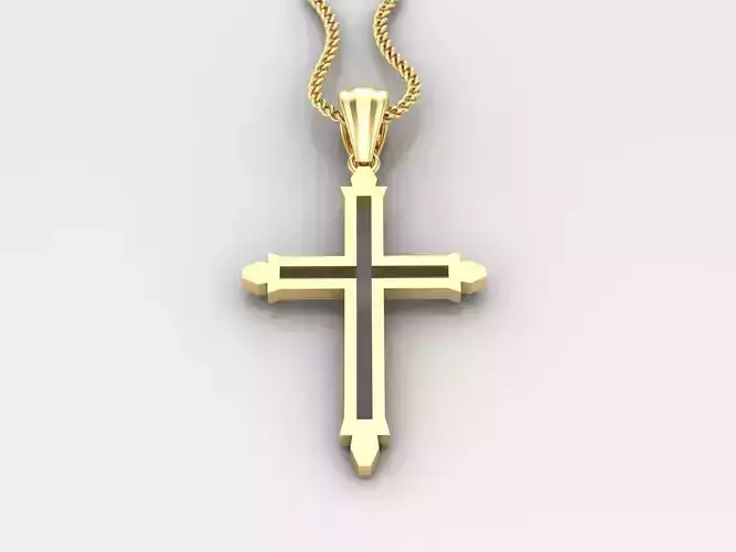 Jesu Cross Pendant 4CP055 3DM STL