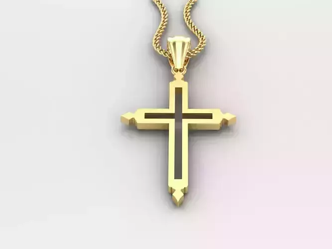 Jesu Cross Pendant 4CP054 3DM STL