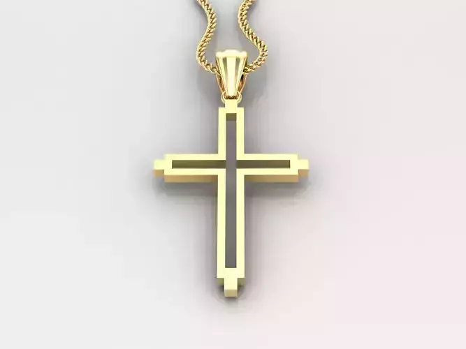 Jesu Cross Pendant 4CP052 3DM STL