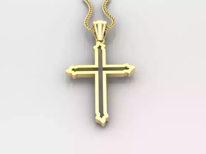 Jesu Cross Pendant 4CP051 3DM STL