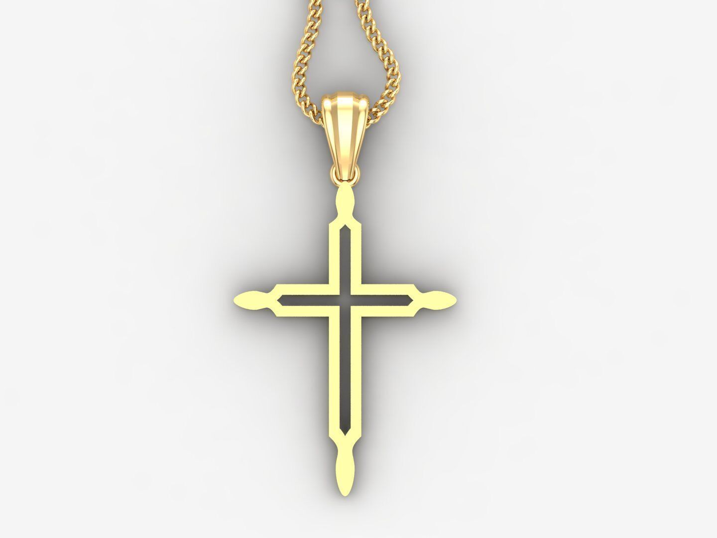 Jesu Cross Pendant 4CP050 3DM STL 3D print model_4