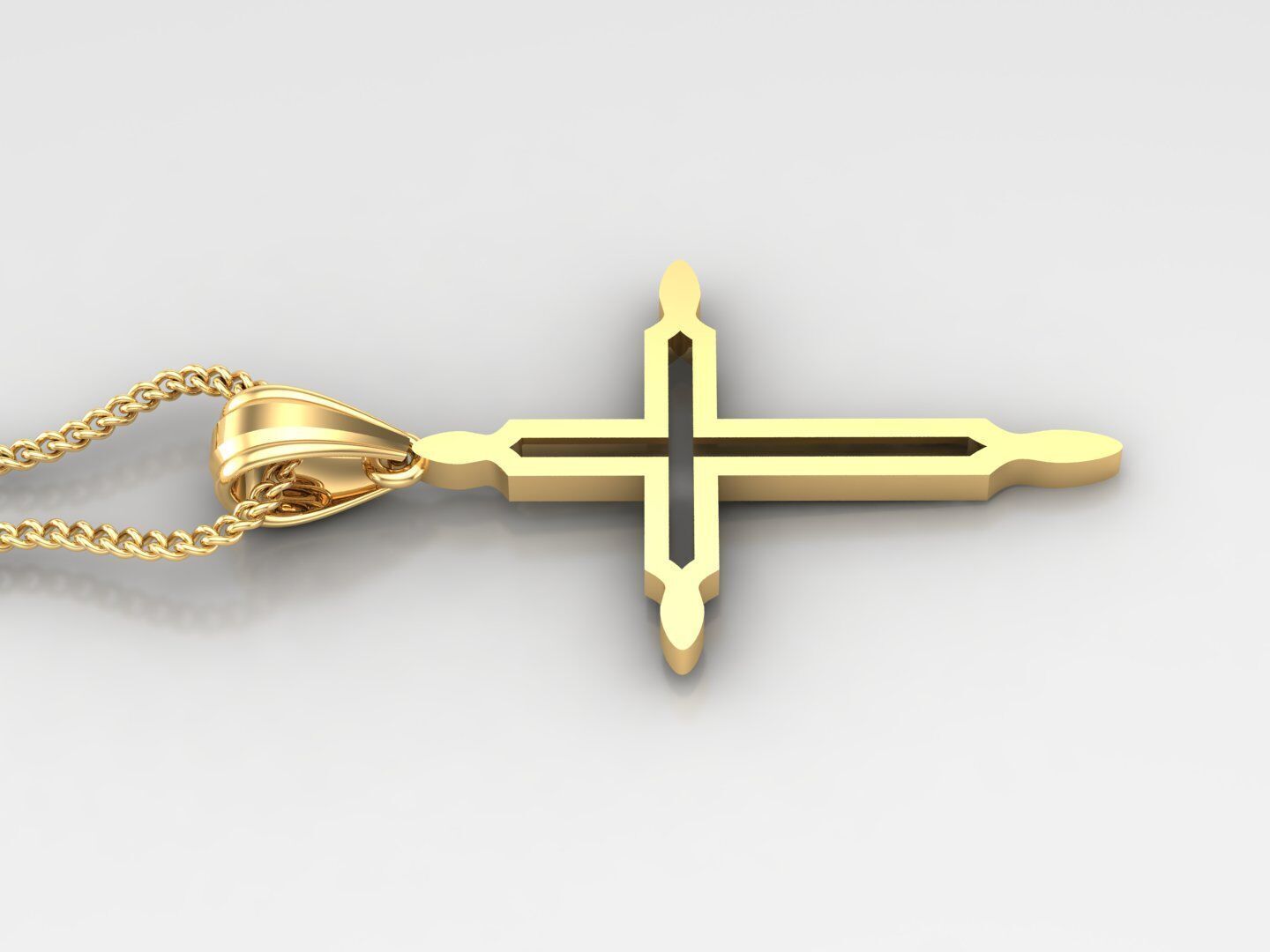 Jesu Cross Pendant 4CP050 3DM STL 3D print model_3