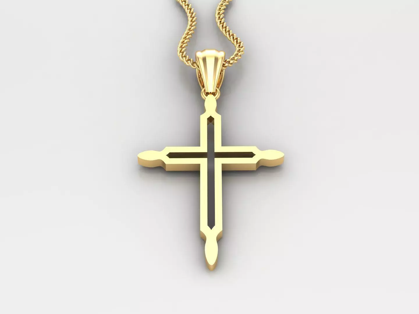 Jesu Cross Pendant 4CP050 3DM STL 3D print model_0