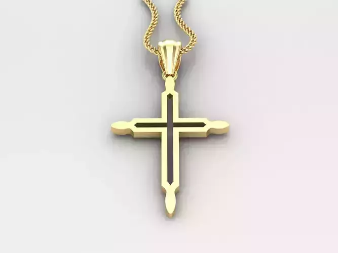 Jesu Cross Pendant 4CP050 3DM STL