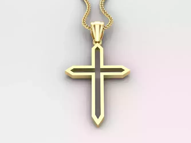 Jesu Cross Pendant 4CP048 3DM STL