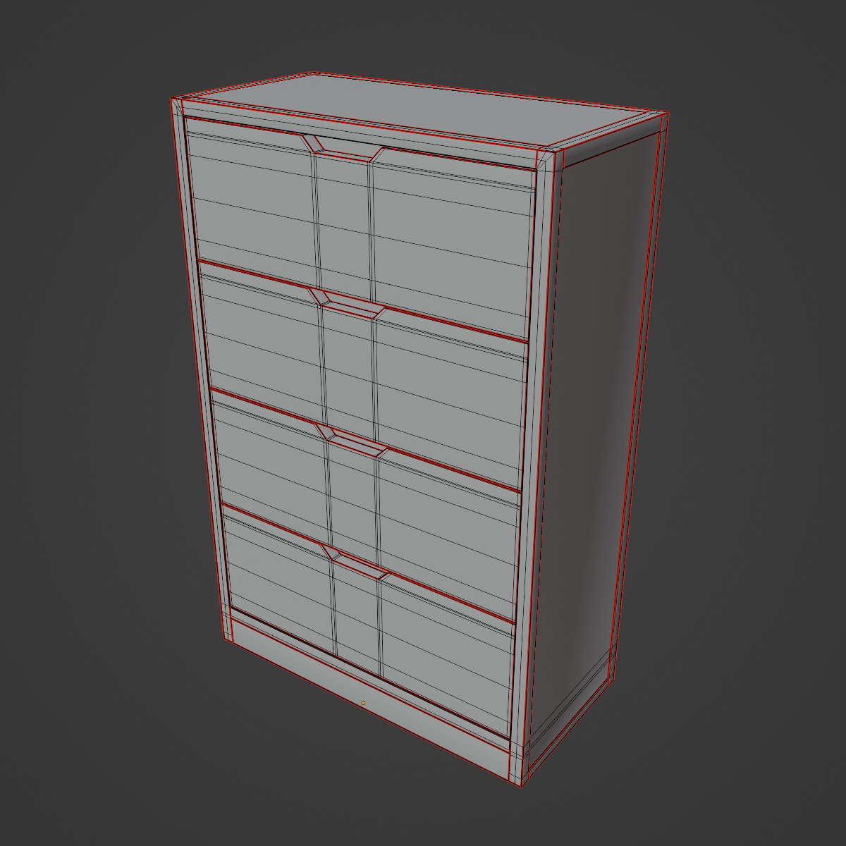 Midtown Youth Chest Drawer 02 Low-poly 3D model_9