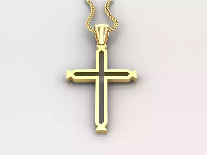 Jesu Cross Pendant 4CP045 3DM STL