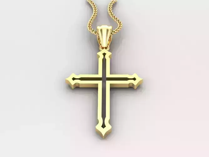 Jesu Cross Pendant 4CP043 3DM STL