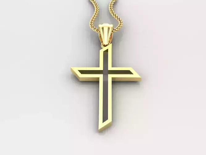 Jesu Cross Pendant 4CP042 3DM STL