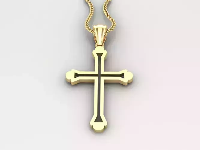 Jesu Cross Pendant 4CP041 3DM STL