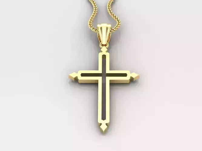 Jesu Cross Pendant 4CP040 3DM STL