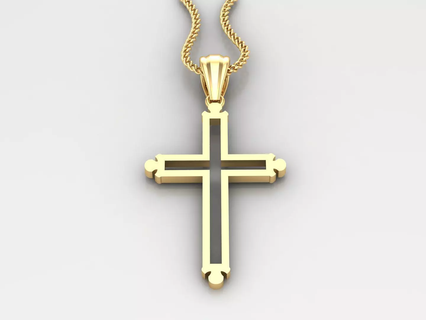 Jesu Cross Pendant 4CP039 3DM STL 3D print model_0