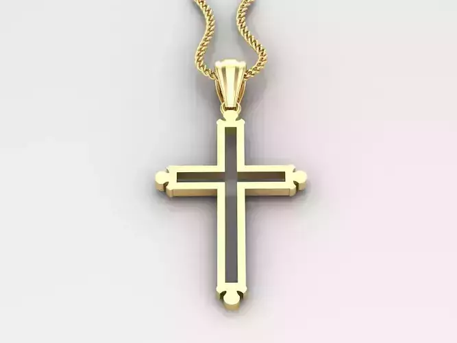 Jesu Cross Pendant 4CP039 3DM STL