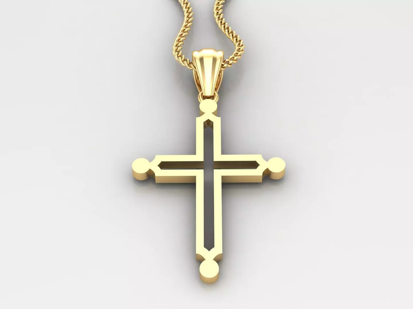 Jesu Cross Pendant 4CP036 3DM STL 3D print model_0