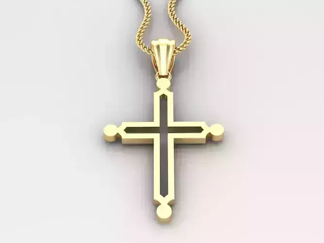 Jesu Cross Pendant 4CP036 3DM STL