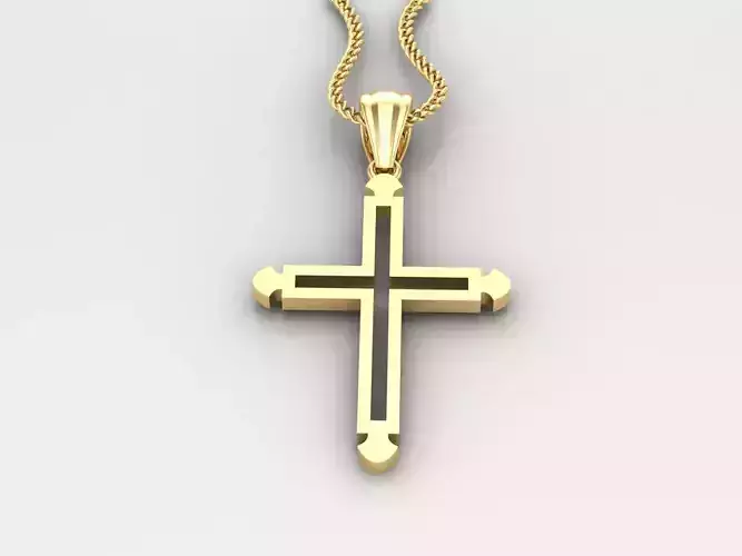 Jesu Cross Pendant 4CP034 3DM STL