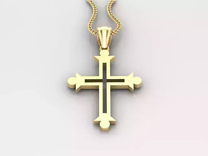 Jesu Cross Pendant 4CP033 3DM STL