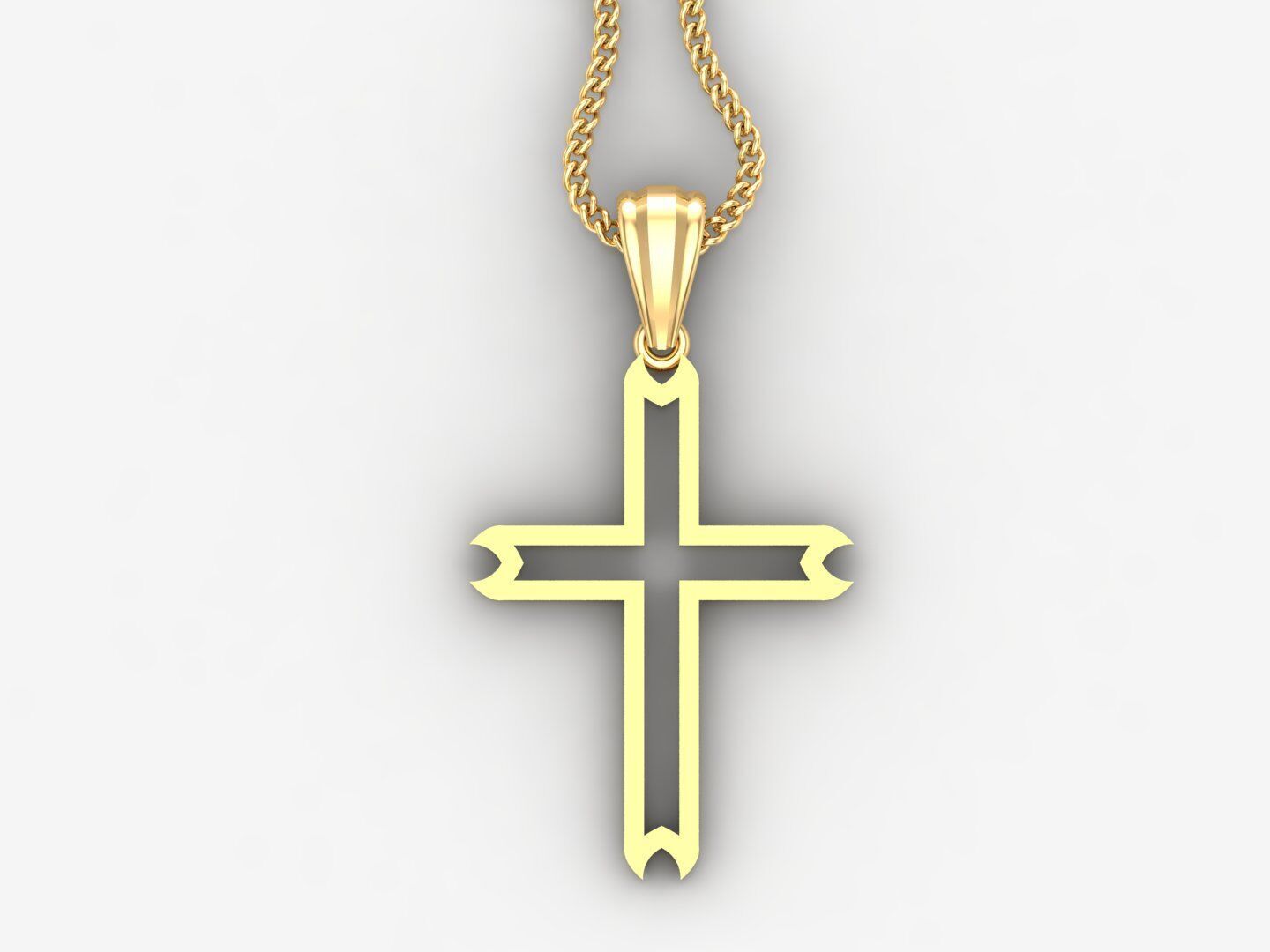 Jesu Cross Pendant 4CP031 3DM STL 3D print model_4