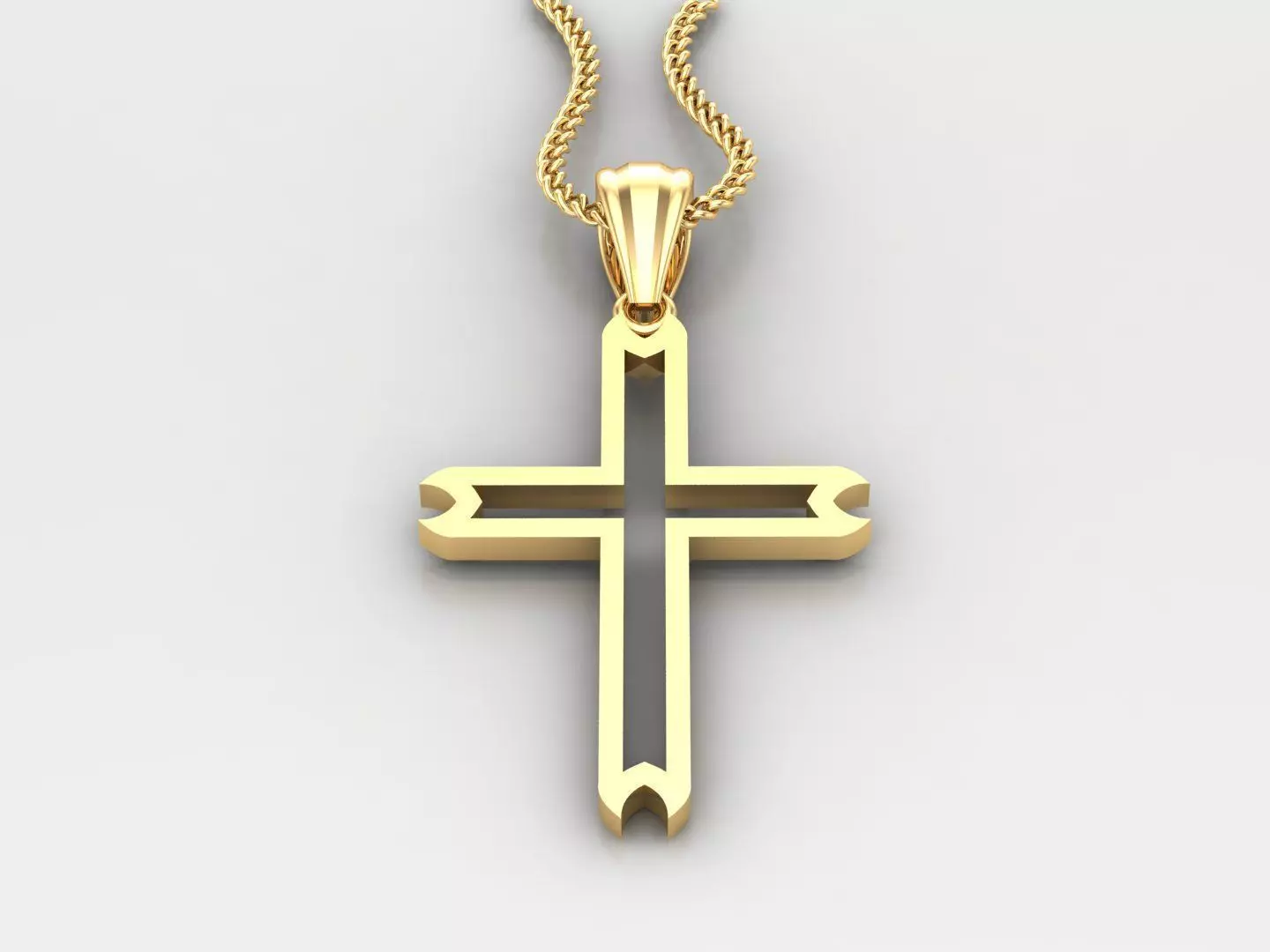 Jesu Cross Pendant 4CP031 3DM STL 3D print model_0