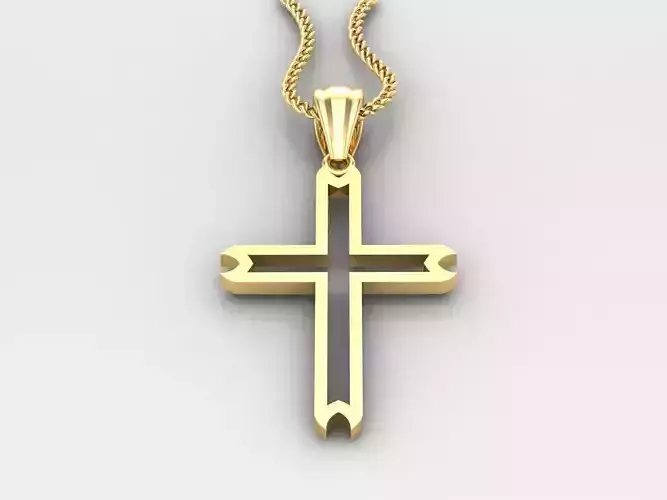 Jesu Cross Pendant 4CP031 3DM STL